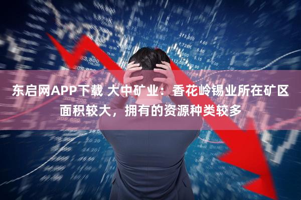 东启网APP下载 大中矿业：香花岭锡业所在矿区面积较大，拥有的资源种类较多